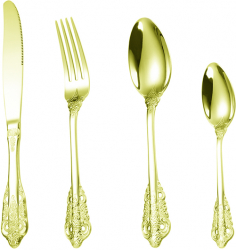 Set 4 tacamuri retro TRENDY S gold