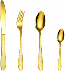 Set 4 tacamuri stainless stel TRENDY and rsquo S gold 