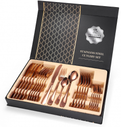 Set tacamuri din inox 24 piese TRENDY and rsquo S luxury edition rose 