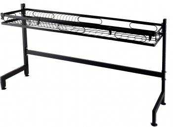 Suport vesela TRENDY and rsquo S cu un nivel deasupra chiuvetei negru 55X28X 62 CM 