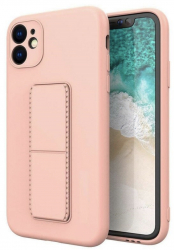 Husa pentru Xiaomi Redmi 10X 4G / Redmi Note 9 cu stand metalic magnetic silicon Roz GSM-BBL4841