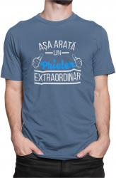 Tricou personalizat Asa arata un prieten extraordinar Albastru marime L 