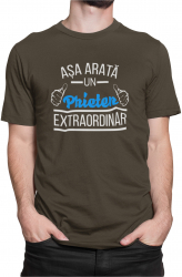 Tricou personalizat Asa arata un prieten extraordinar Kaki marime L 
