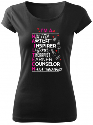 Tricou personalizat Manichiurista Nailtech Negru marime S 