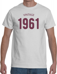 Tricou personalizat Vintage 1961 Alb marime L 