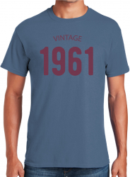 Tricou personalizat Vintage 1961 Albastru marime S 