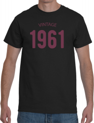 Tricou personalizat Vintage 1961 NEGRU marime S 