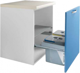 Cos de gunoi incorporabil Unika colectare selectiva cu 2 compartimente x 15 litri 