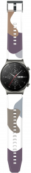 Curea din silicon pentru Huawei Watch GT2 PRO Camo Albastru HUR-BBL4885 