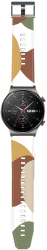 Curea din silicon pentru Huawei Watch GT2 PRO Camo Brown HUR-BBL4880 