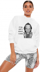 Hanorac dama alb - Dali - I want CASH S 