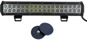 Led Bar Auto 108W Drept Carcasa Aluminiu Negru LED si Set 2 Buc Suport Magnetic