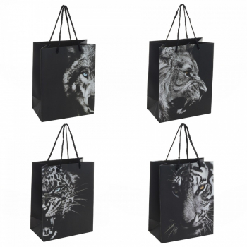 Set de 4 pungi cadou PAMI PC-621-46 23x18x10 cm Negru 