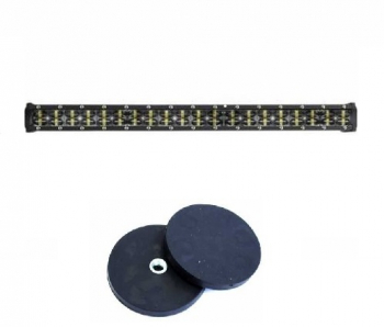 Led Bar 6D Dublu Super Slim Negru CREE 52Cm si Set 2 Buc Suport Magnetic