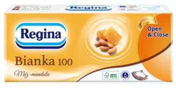 Pachet 100 de Servetele Batiste Regina Bianka 3 Straturi Miere si Migdale Albe - AT416737 