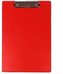 Clipboard EVOffice A4 din Carton Plastifiat Simplu Culoare Rosie - EVCP4R 