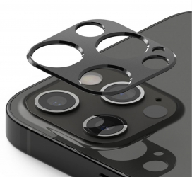 Folie camera pentru iPhone 12 Pro Sticla securizata 9H Bibilel Gri inchis-Transparenta KOF-BBL4956 
