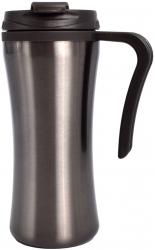 Cana izoterma pentru bauturi calde/reci voiaj/calatorii 500 ml gri inchis 91144
