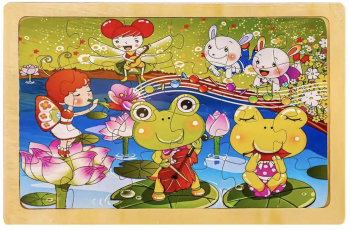 Puzzle Educational din lemn 24 piese Petrecere pe lac LIB-BBL4977 