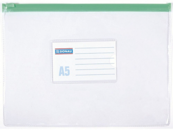 Set 24 Mape din Plastic A5 Zip Bag DONAU cu Fermoar Color 240x180 mm Polipropilena 170 Mic Transparent - OB1797001PL00 