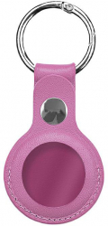 Etui din piele compatibil cu Apple AirTag breloc Roz SOHO4298
