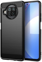 Husa de protectie pentru Xiaomi Mi 10T Lite insertii carbon Negru SOHO4292 