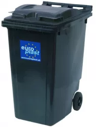 Pubela cu roti 360 L 15 Kg Gri 