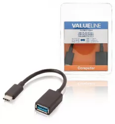 Adaptor cablu USB 2.0 USB A tata - USB A mama 0.20 m negru 