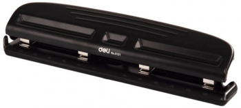 Perforator Deli Capacitate 10 Coli 4 Gauri Plastic/Metal Negru - LCMDLE0121NE 