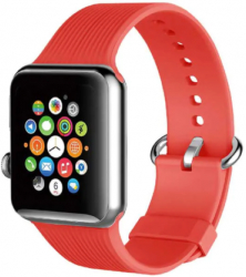 Curea din silicon pentru Apple Watch compatibila cu dimensiunea 38/40 mm Rosu SOHO4347 