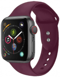 Curea din silicon pentru Apple Watch compatibila cu dimensiunea 42/44 mm Visiniu SOHO4346 