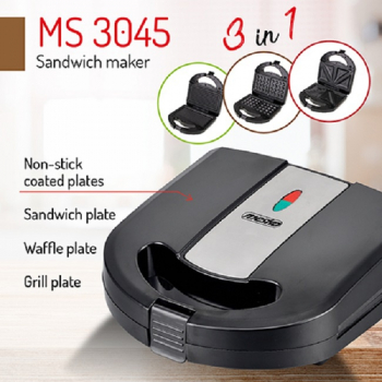 Aparat de preparat waffe grill si sandwich MMS3045 3 in 1 cu placi interschimbabile 1000W termostat indicator LED