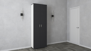 Dulap haaus Como 2 Usi Alb/Antracit L 66 x l 35 x H 200 cm 