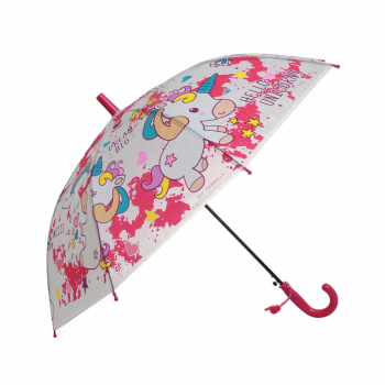 Umbrela lunga pvc automata-copii PAMI U-S621-340 50 cm 8 spite Ciclam 