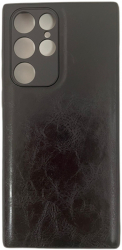 Husa compatibila cu Samsung Galaxy S22 Ultra pentru spate din piele ecologica Negru SOHO4489 