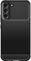 Husa Armor High Quality din silicon si fibra de carbon compatibil cu Samsung Galaxy S22 Negru SOHO4496 