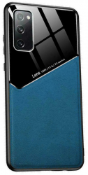 Husa pentru Samsung Galaxy S22 5G bumper semiflexibil din piele ecologica Albastru SOHO4501 