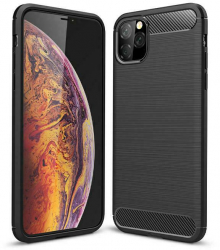 Husa pentru Samsung Galaxy S22 5G protectie spate flexibila tip bumper slim cu insertii carbon Negru SOHO4498 