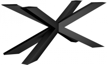 Picior pentru masa Model Spider Vopsire in camp electrostatic Metal Negru 1540x670x730 mm