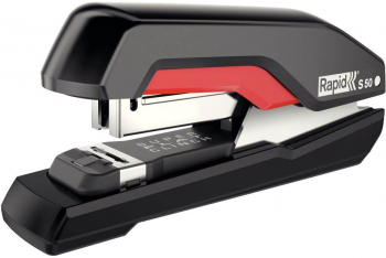 Capsator Hartie Rapid S50 Capse 24/8+ Capsare Super Plata 50 Coli Plastic/Metal Negru/Rosu - LCMRA5000544 