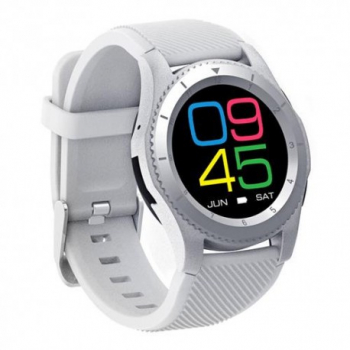 Ceas Smartwatch Techstar and reg DT No.1 G8 MTK2502 Bluetooth 4.0 SIM Notificari Monitorizare Puls Culoare Alb 