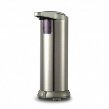 Dispenser Dozator de Sapun Lichid Aspect Metalic cu Senzor Capacitate 280 ML 