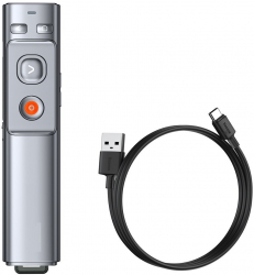 Laser pointer wireless compatibil Windows Apple OS Android Linux 100m adaptor Type-c- USB incarcare Type-C Negru SOHO4599