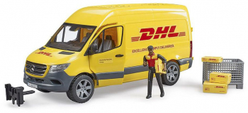 Masina Sprinter DHL Mercedes Benz cu sofer Bruder 