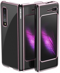 Husa ultra slim pentru Samsung Galaxy Z Fold 3 5G termoplastic Transparent roz SOHO4650 