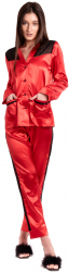 Pijama dama satin rosu Clemence XS 