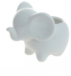Ghiveci flori ceramic PAMI FG1021-179 9x8.5x5 cm Alb Alb 