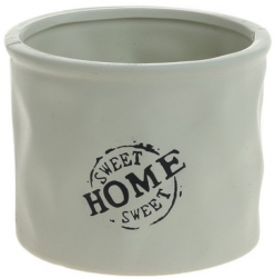 Ghiveci flori ceramic PAMI FG1021-181 9.9x9.5x10 cm Alb Alb 