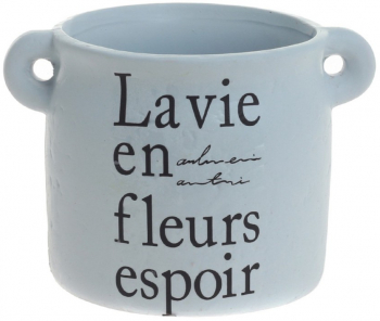 Ghiveci flori ceramic PAMI FG1021-182L 11.5x11 cm Alb Alb 