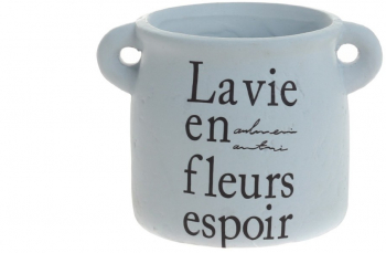 Ghiveci flori ceramic PAMI FG1021-182M 9x9 cm Alb Alb 